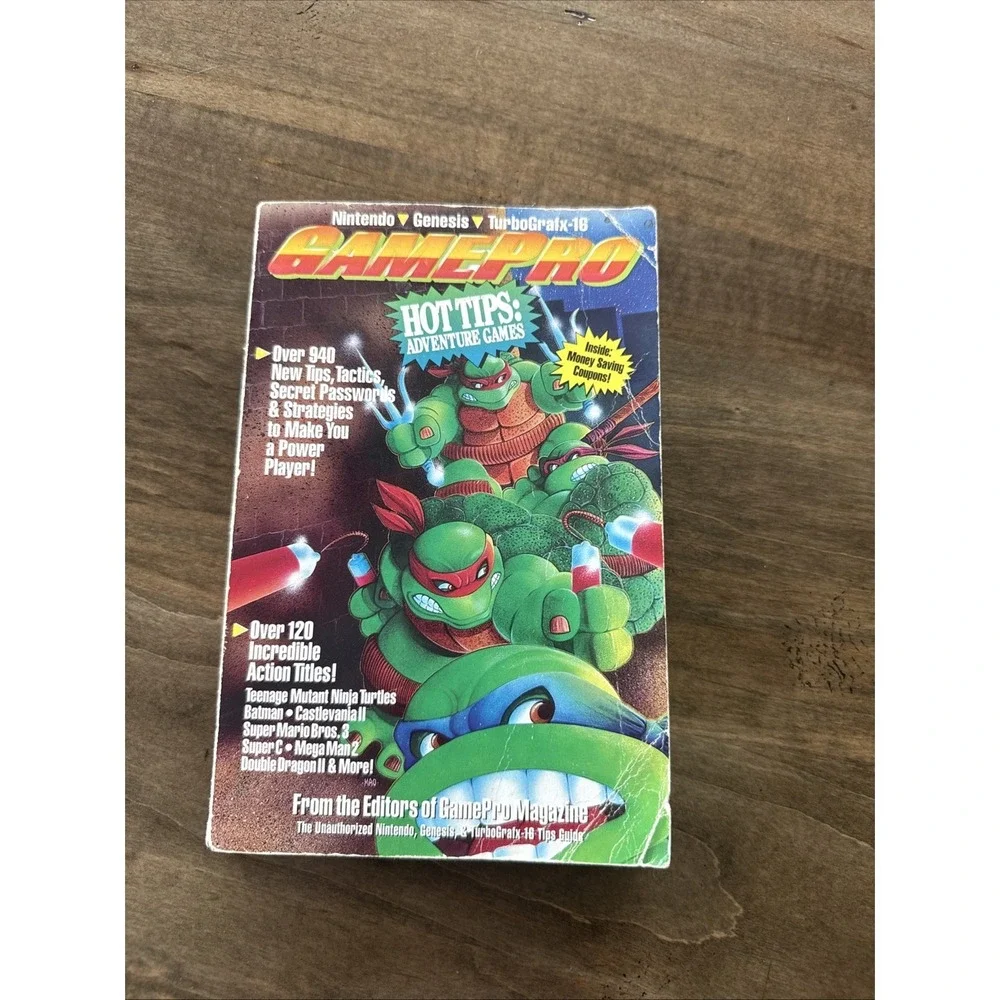 Vtg Gamepro Hot Tips: Adventure Games Nintendo Genesis TurboGrafx-16 Paperback